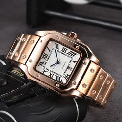 Collection of Men's 3-pin Quartz Square All-steel Watch in a gallery layout