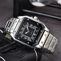 Collection of Men's 3-pin Quartz Square All-steel Watch in a gallery layout