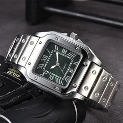 Collection of Men's 3-pin Quartz Square All-steel Watch in a gallery layout